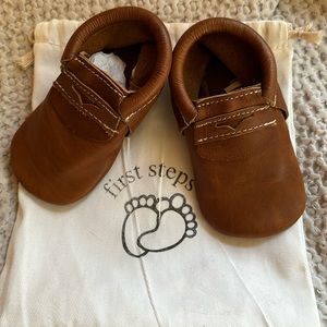 First Steps Leather baby booties